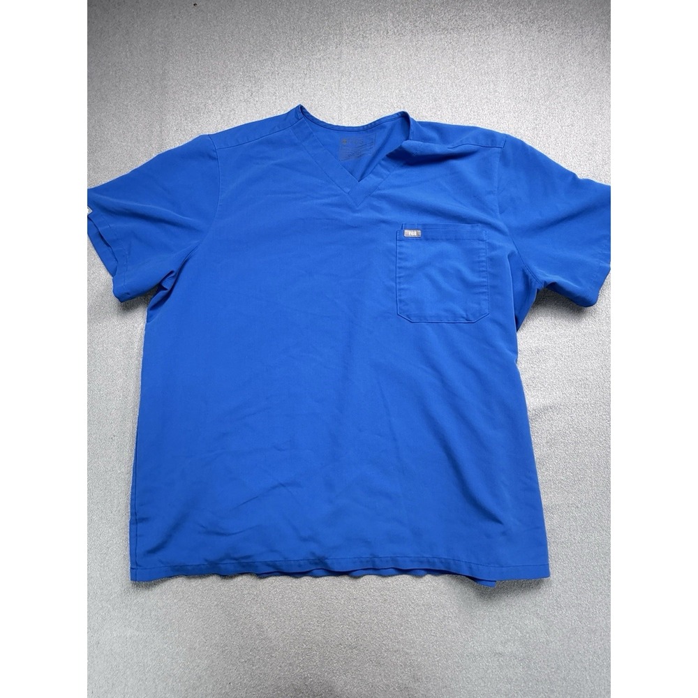 FIGS Leon Royal Blue V-Neck Scrub Top Womens 4XL 2SW100001 PO 4109